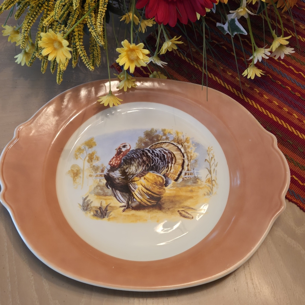 Vintage Candle Light Limoges USA Turkey Serving Platter – 12" x 14"